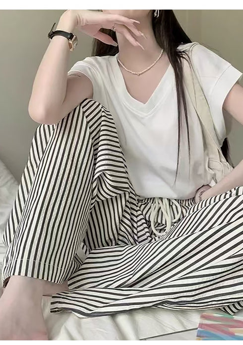 Summer Casual Stripe Loose Trousers